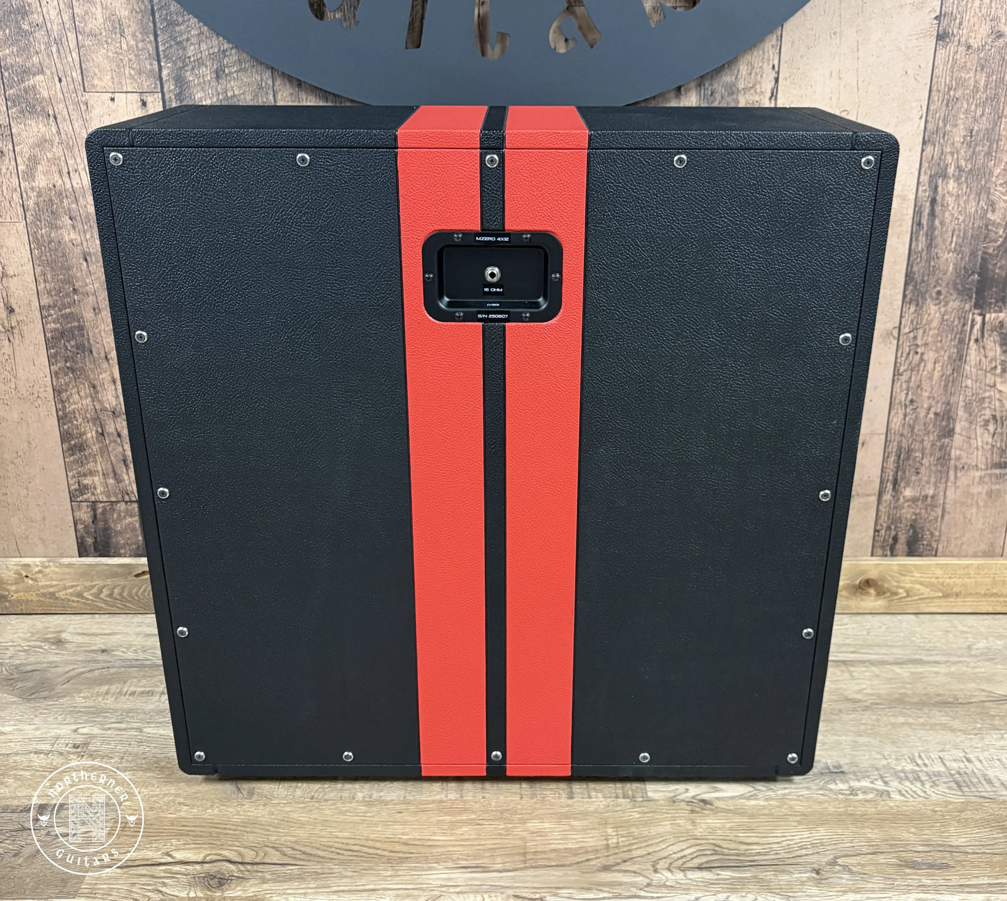 NEW Mezzabarba MZero 4x12 Cab 2025 Custom Black w/ Red Racing Stripes Tolex - Northerner Guitars