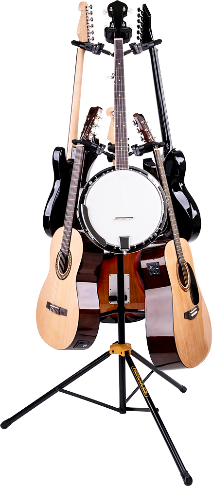 Hercules GS526BPLUS 6-PC Auto Grip System (AGS) Guitar Stand