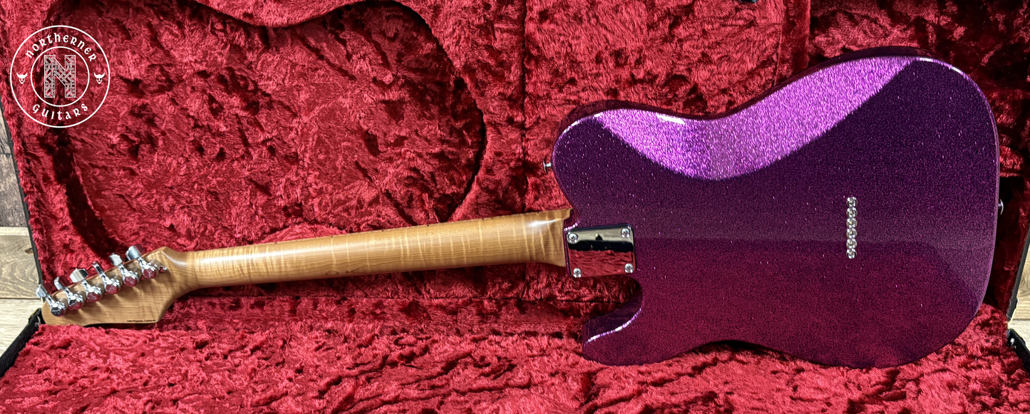 USED Suhr Classic T 2024 Eddie's Guitars Exclusive - Fuchsia Sparkle