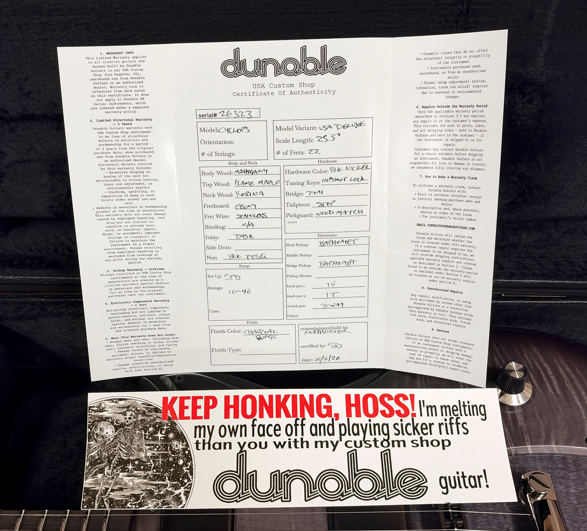 NEW Dunable Cyclops Deluxe Charcoal Flame Maple