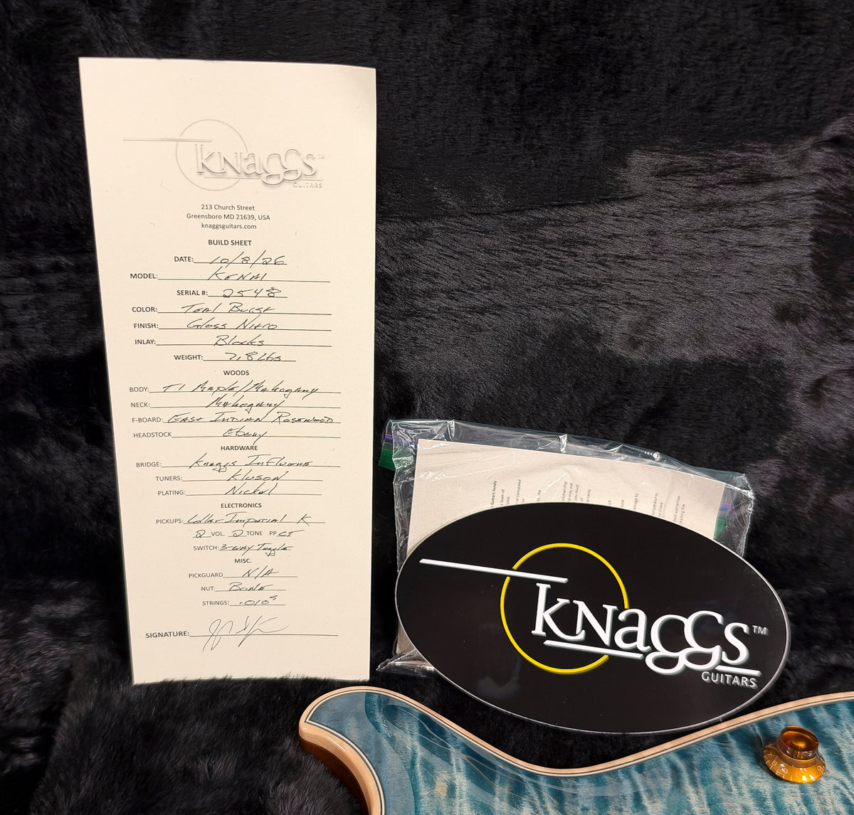 NEW Knaggs Kenai T1 Teal Burst