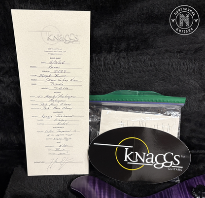 NEW Knaggs Kenai T1 Purple Burst w/ Pale Moon Ebony Fretboard & Headstock