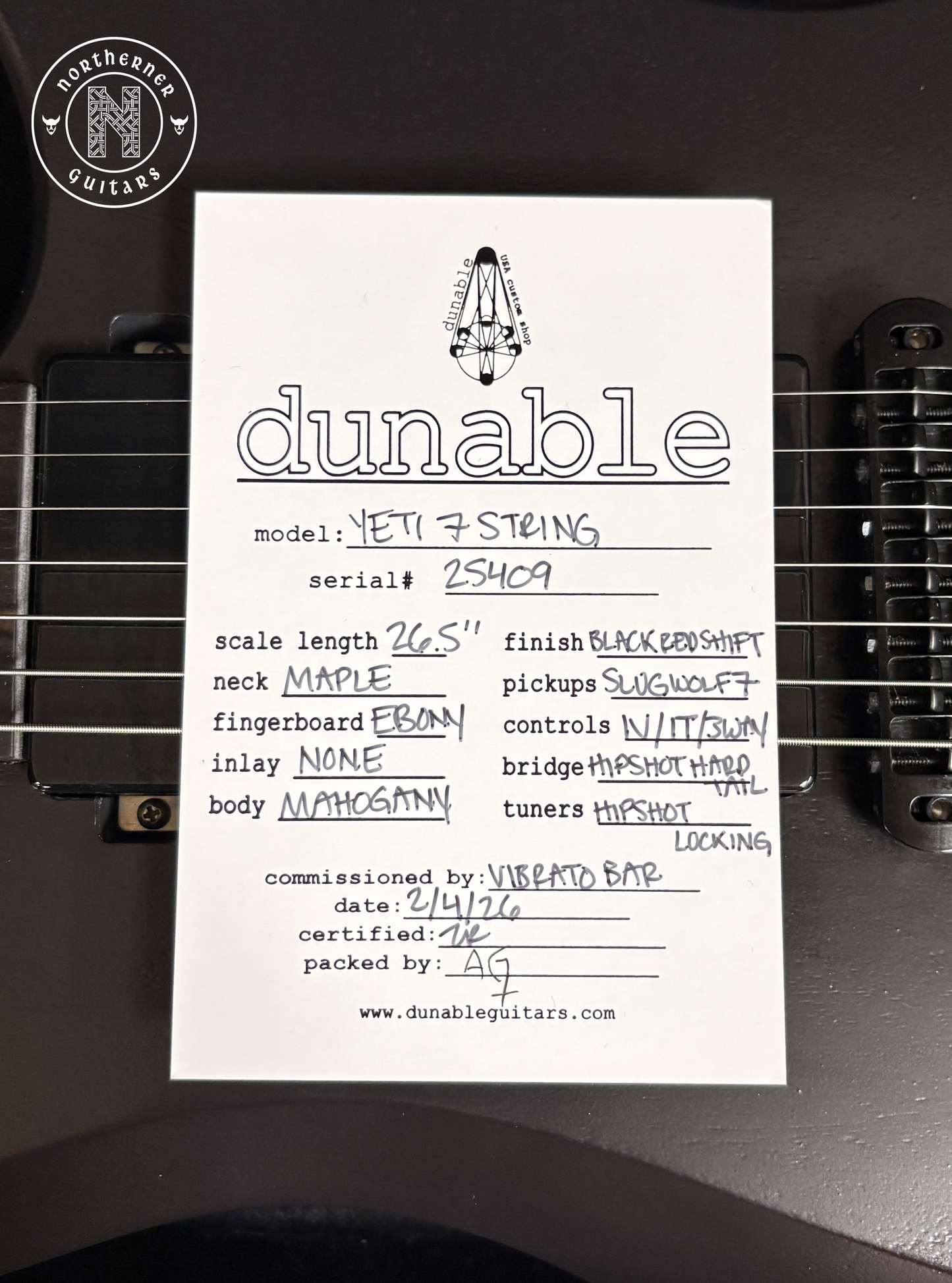 USED Dunable Yeti 7 2026 Black Red Shift