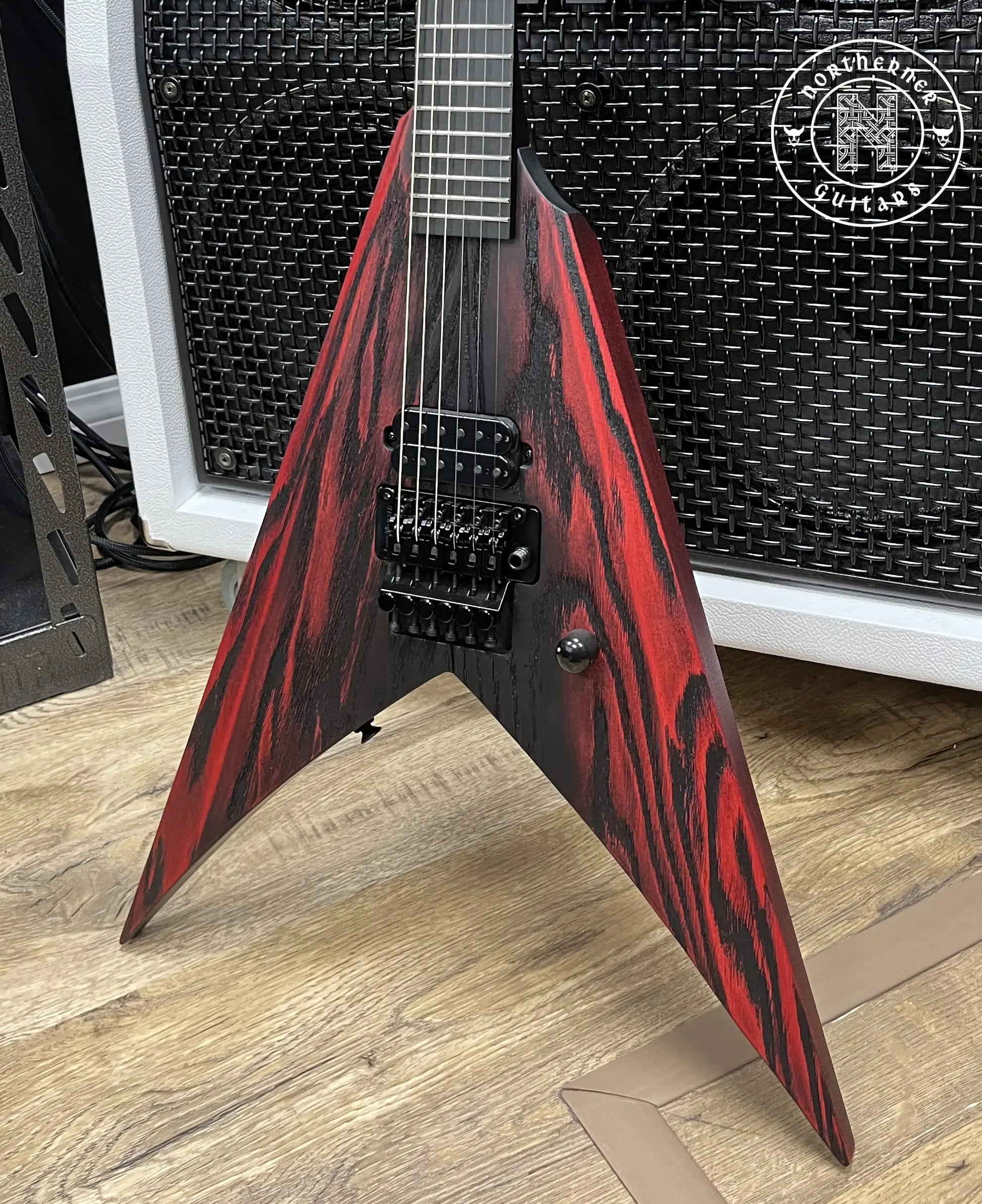 NEW Hapas Vyrn 625 Scarred Ash Black / Red - Northerner Guitars