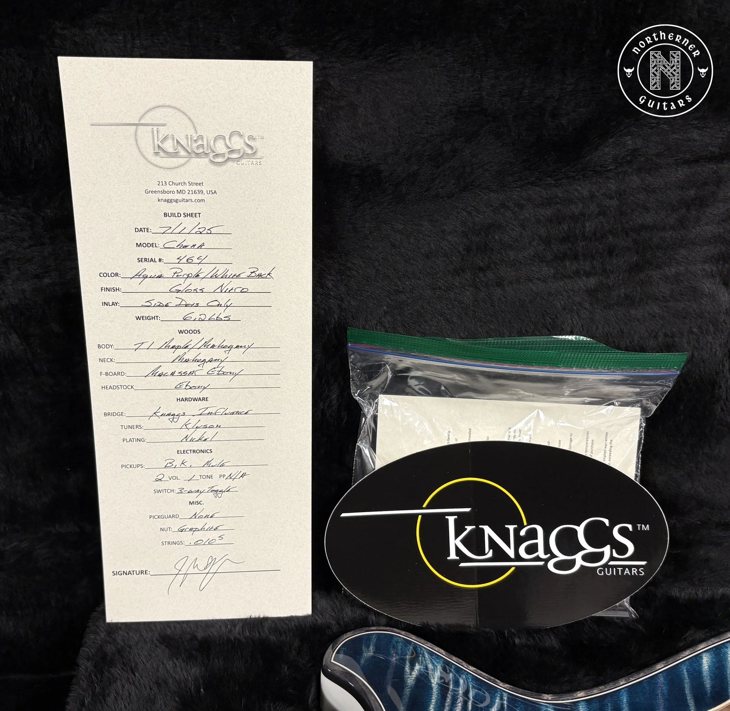 NEW Knaggs Chena T1 2025 Purple Aqua Pink - Northerner Guitars