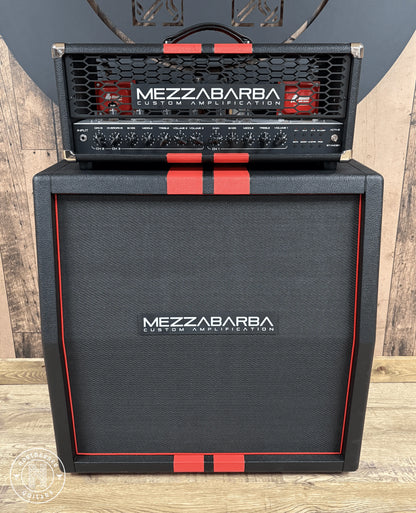 NEW Mezzabarba Trinity 50W EL34 2025 Custom Black w/ Red Racing Stripes Tolex & Red Transformers - Northerner Guitars