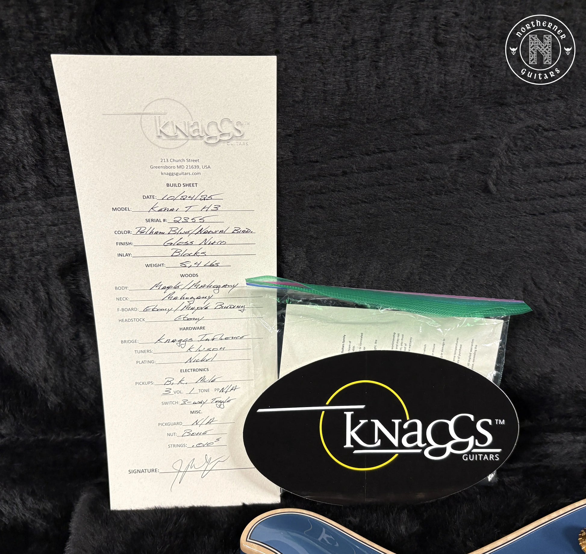 NEW Knaggs Kenai T HHH 2025 Pelham Blue Metallic - Northerner Guitars