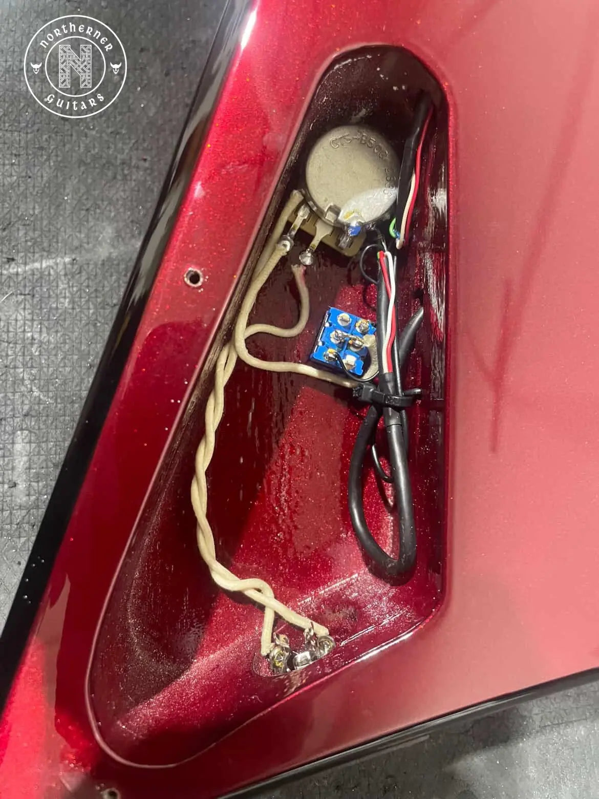 USED BC Rich USA Custom Shop Ironbird 1984 Deep Candy Apple Red Metallic with Black Bevels - Northerner Guitars