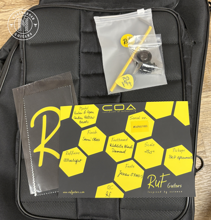 NEW Ruf Guitars Euler 6 Open Carbon Yellow Bevels