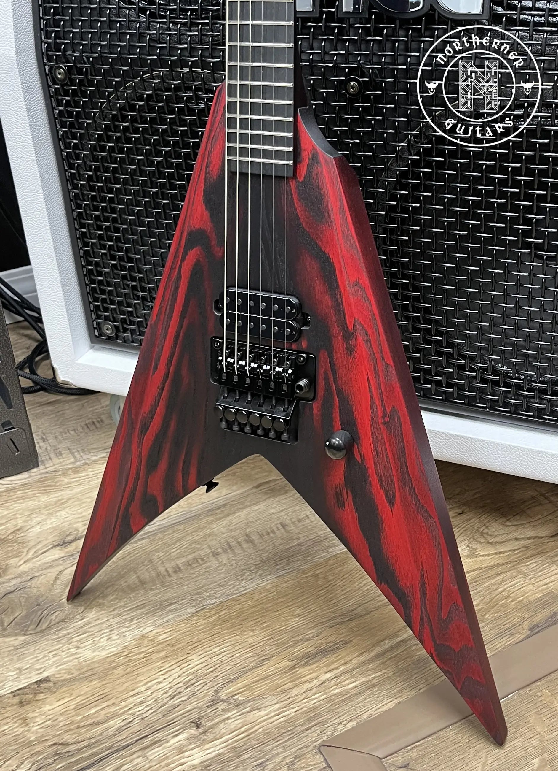 NEW Hapas Vyrn 625 2024 Scarred Ash Black / Red - Northerner Guitars