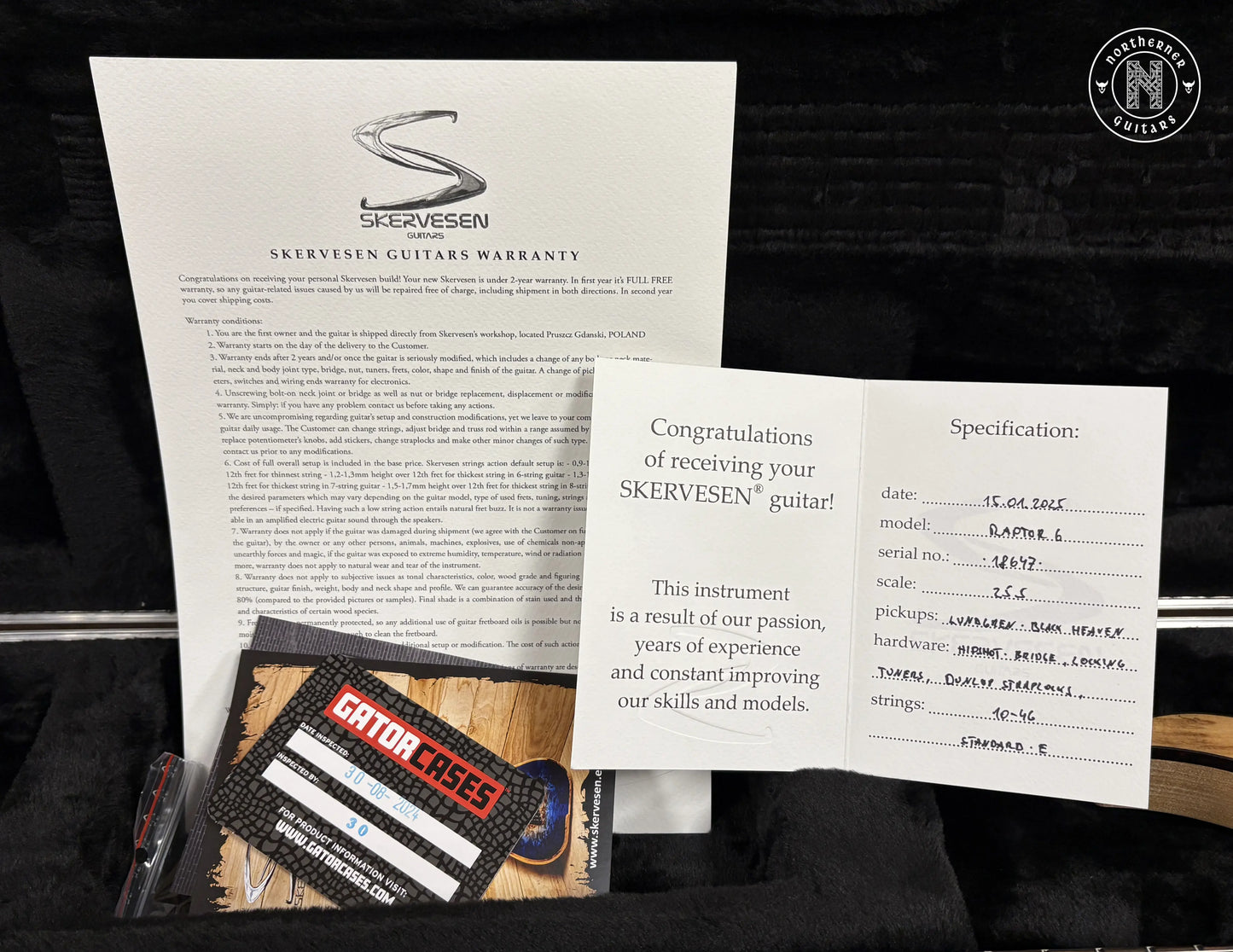 NEW Skervesen Raptor 6 2025 Spalt Maple Top w/ Ash Body - Northerner Guitars