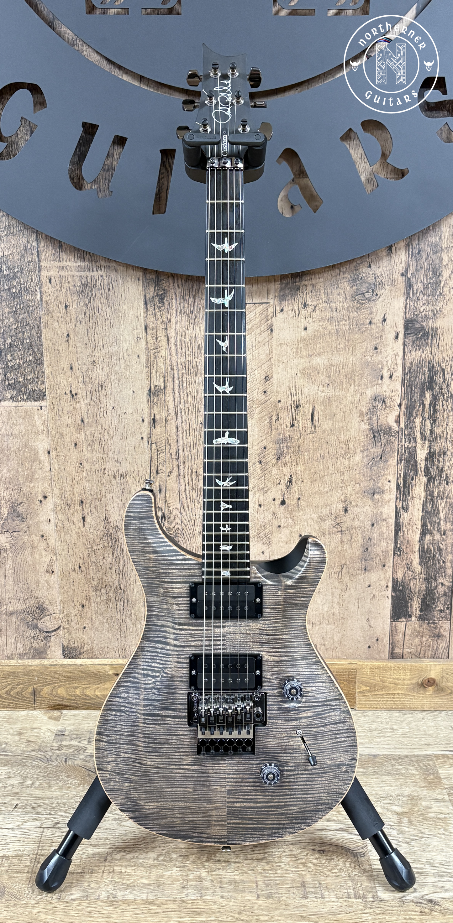 USED PRS Custom 24 Floyd Wood Library 2019 Satin Charcoal