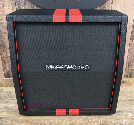 NEW Mezzabarba MZero 4x12 Cab 2025 Custom Black w/ Red Racing Stripes Tolex - Northerner Guitars