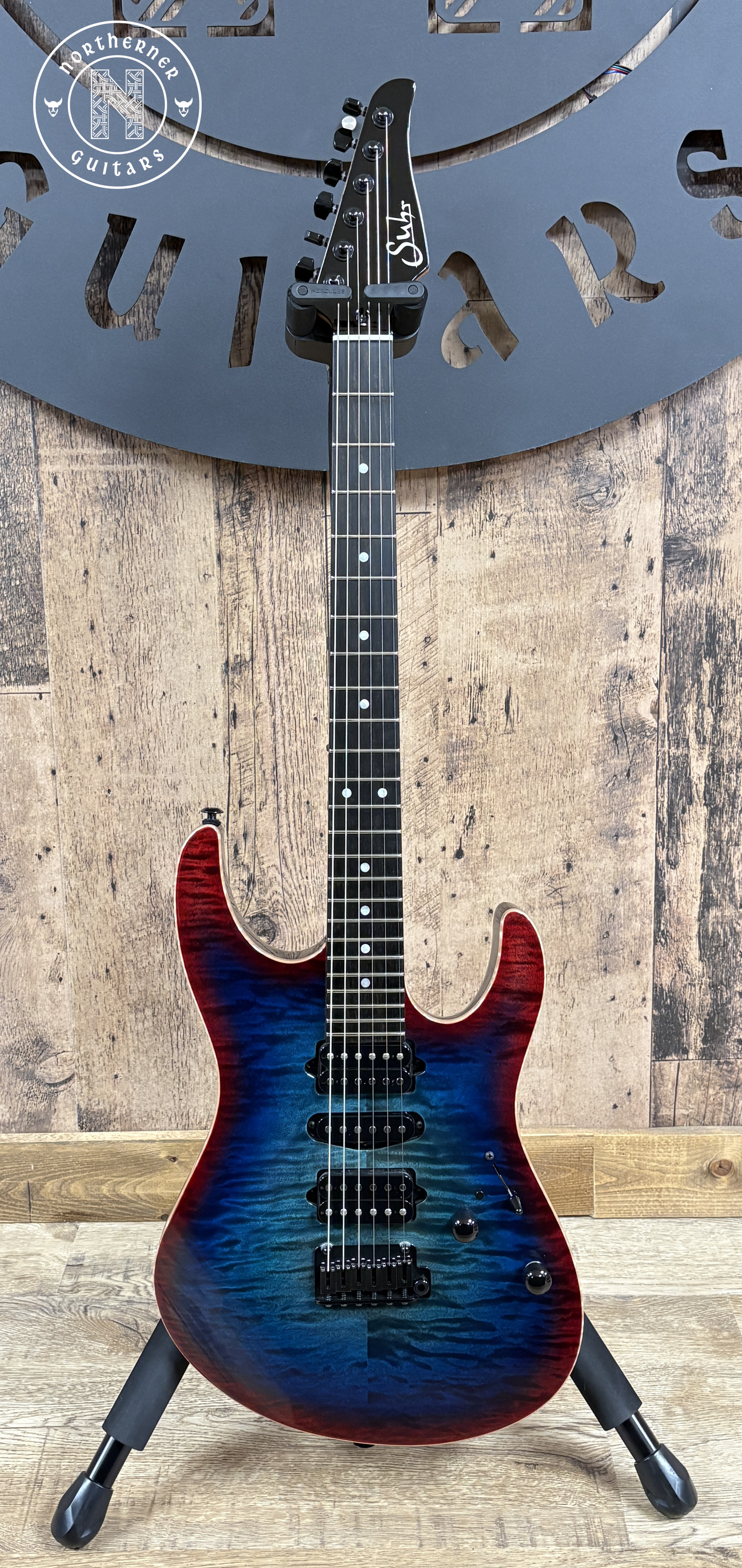 USED Suhr Modern 2024 Blue / Red Burst