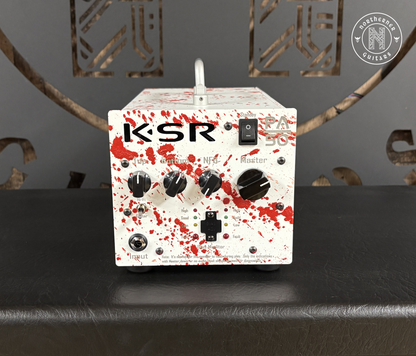 USED KSR Amplification PA50 Compact Power Amp 6L6 2025 White Blood Splatter
