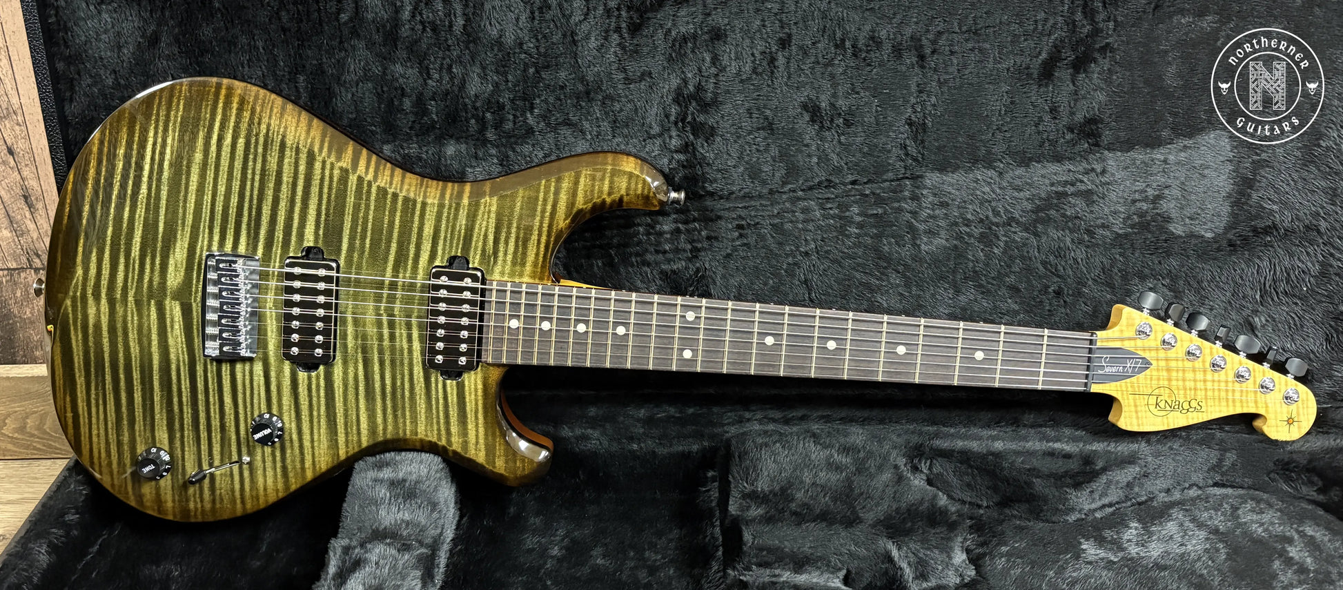USED Knaggs Severn X7 T1 2024 Green / Aged Scotch Burst Northerner Guitars
