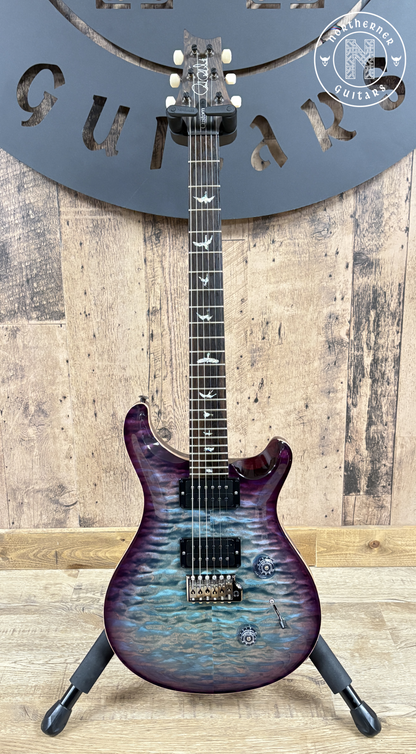USED PRS Custom 24 Wood Library Quilt Top 2022 Aquableux Purple Burst