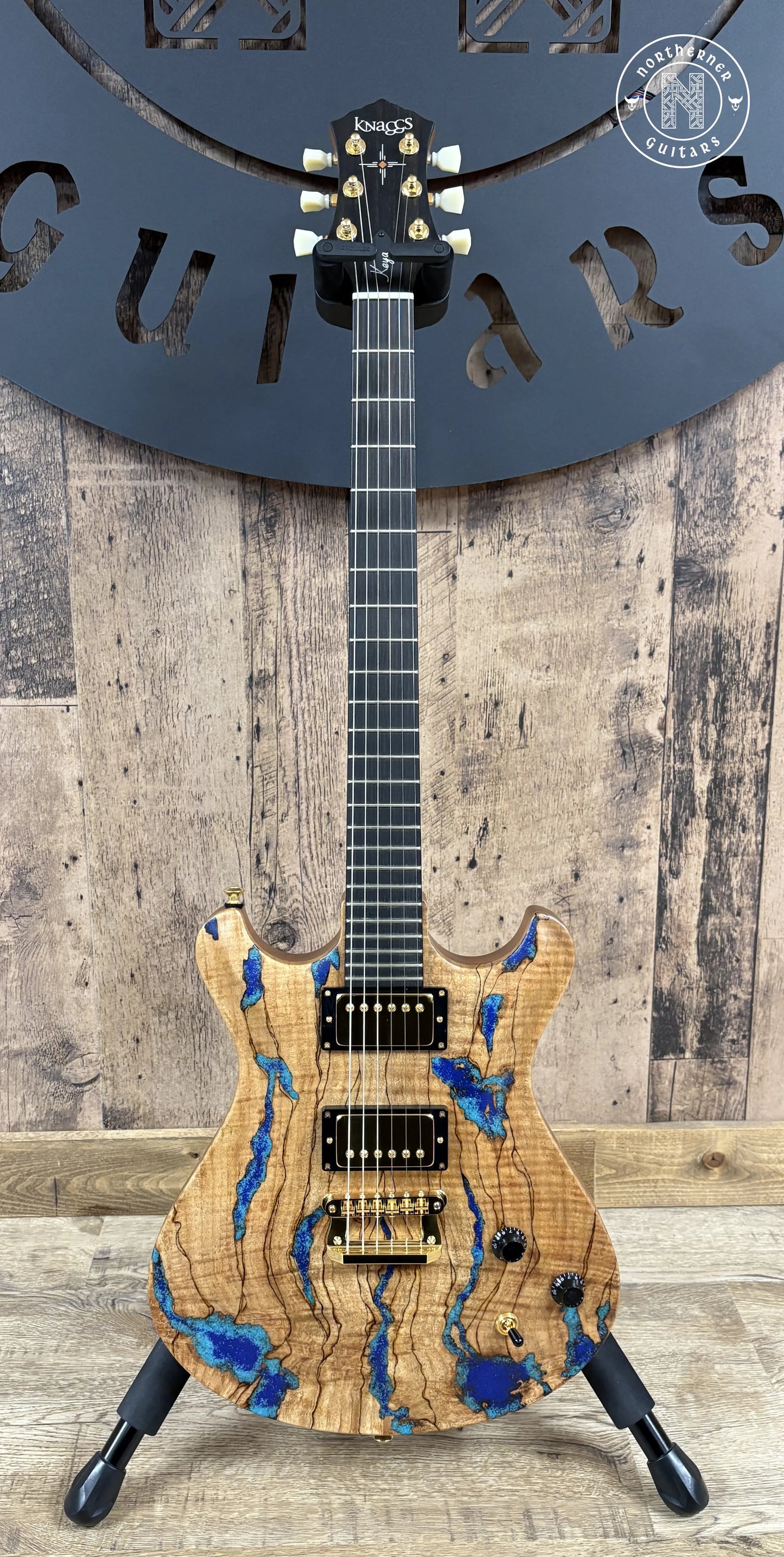 USED Knaggs Keya 2025 Flamed Spalt Maple w/ Inlaid Turquoise and Lapis Stone - Northerner Guitars