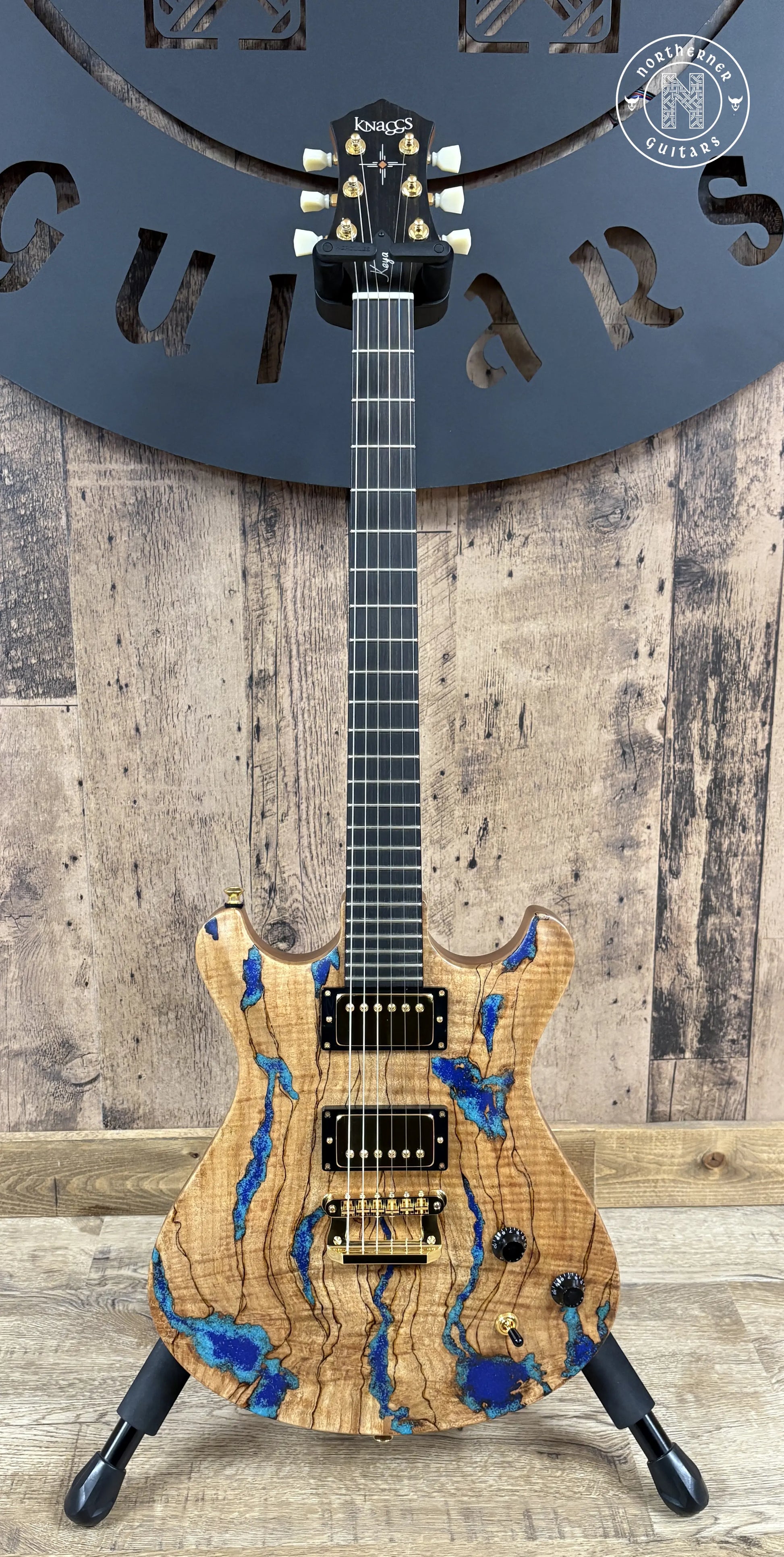 USED Knaggs Keya 2025 Flamed Spalt Maple w/ Inlaid Turquoise and Lapis Stone - Northerner Guitars