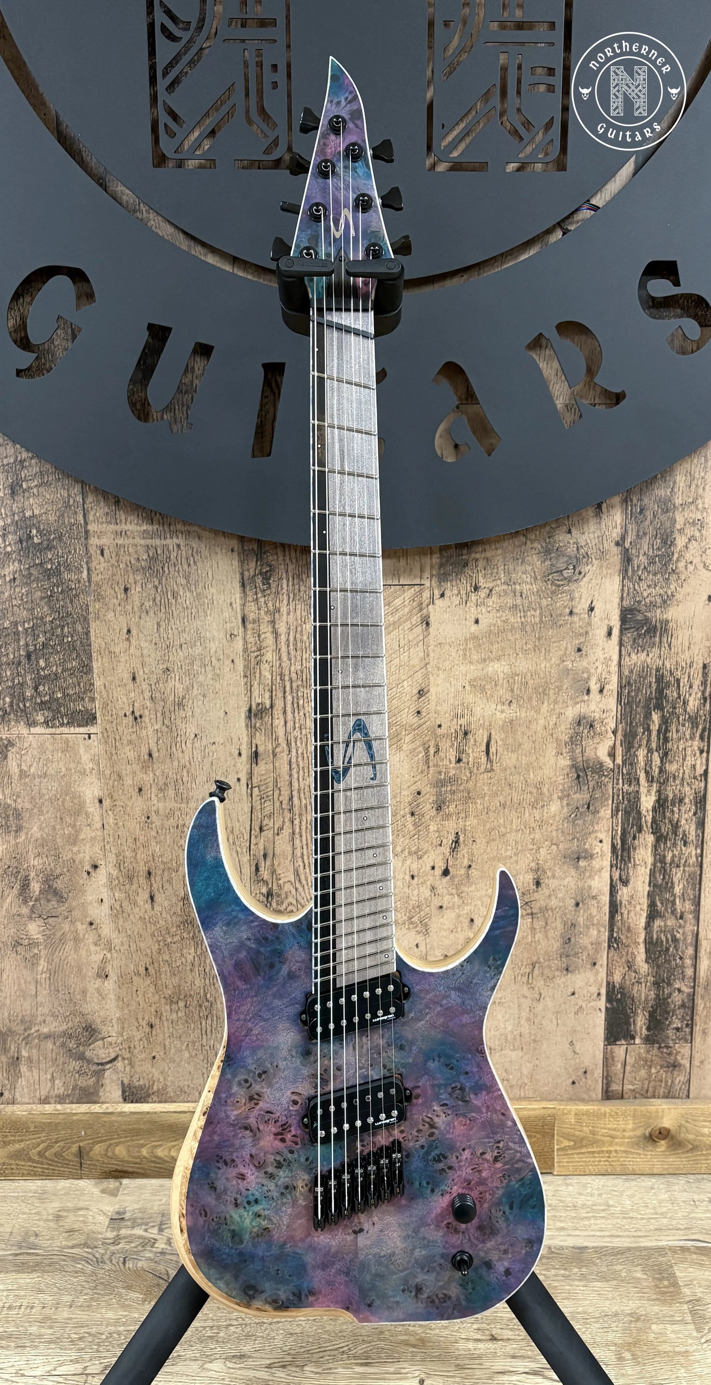 NEW Skervesen Raptor 7FF 2025 Poplar Burl "Nebula" - Northerner Guitars