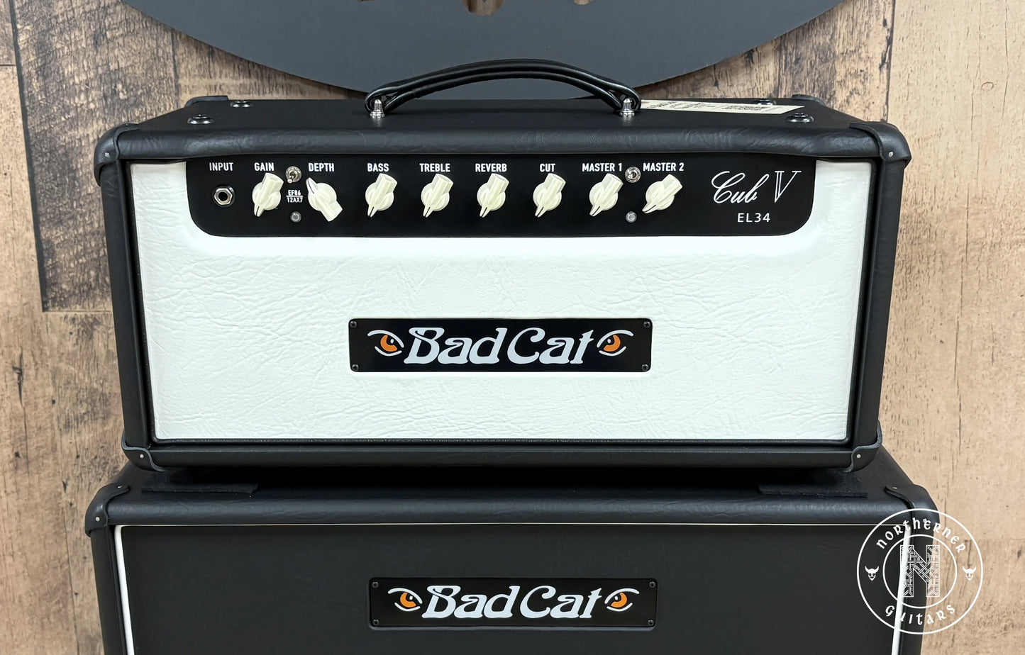 NEW Bad Cat Cub V EL34 Hand-Wired 40W Head 2025 Ebony w/ White Front Panel - Northerner Guitars