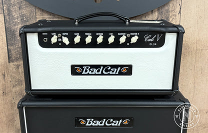 NEW Bad Cat Cub V EL34 Hand-Wired 40W Head 2025 Ebony w/ White Front Panel - Northerner Guitars