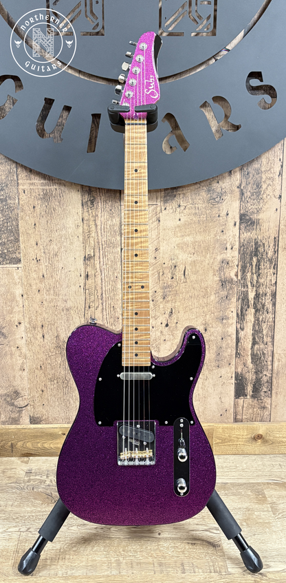 USED Suhr Classic T 2024 Eddie's Guitars Exclusive - Fuchsia Sparkle