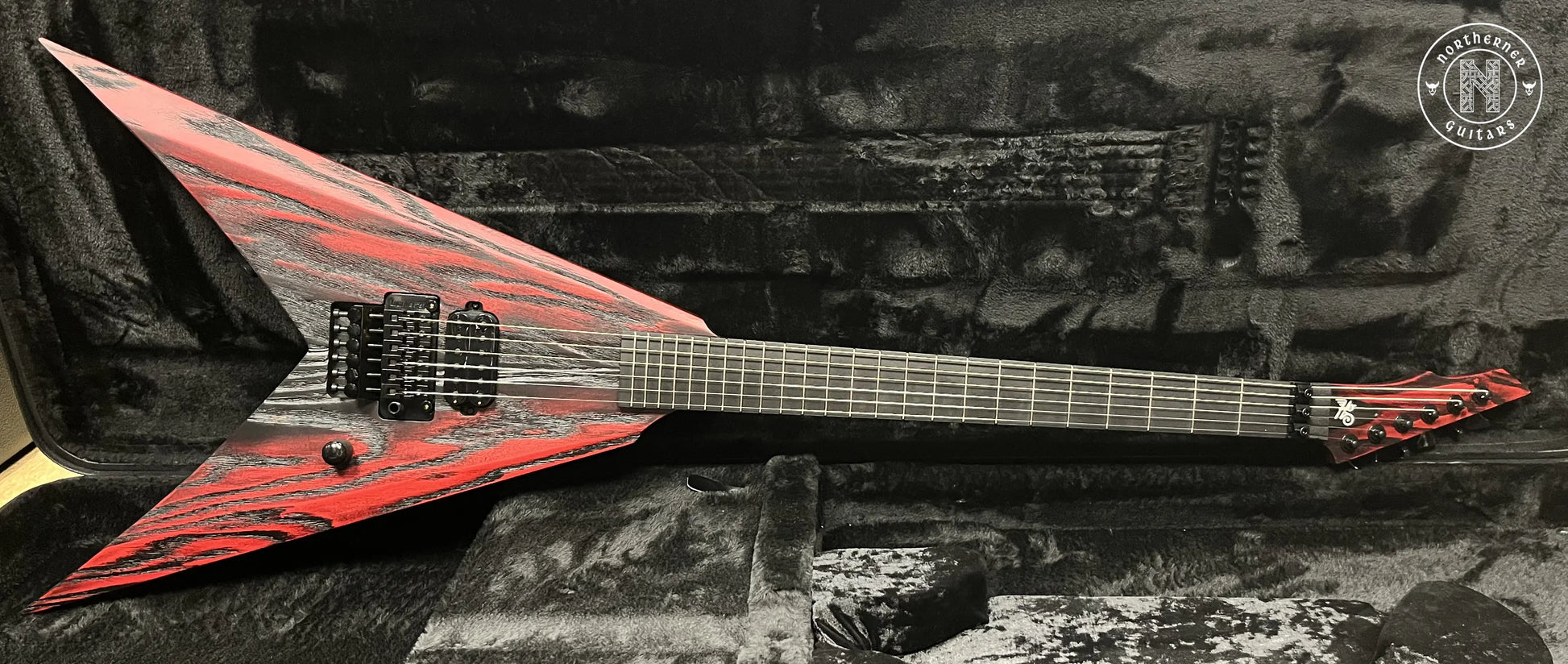NEW Hapas Vyrn 625 Scarred Ash Black / Red - Northerner Guitars