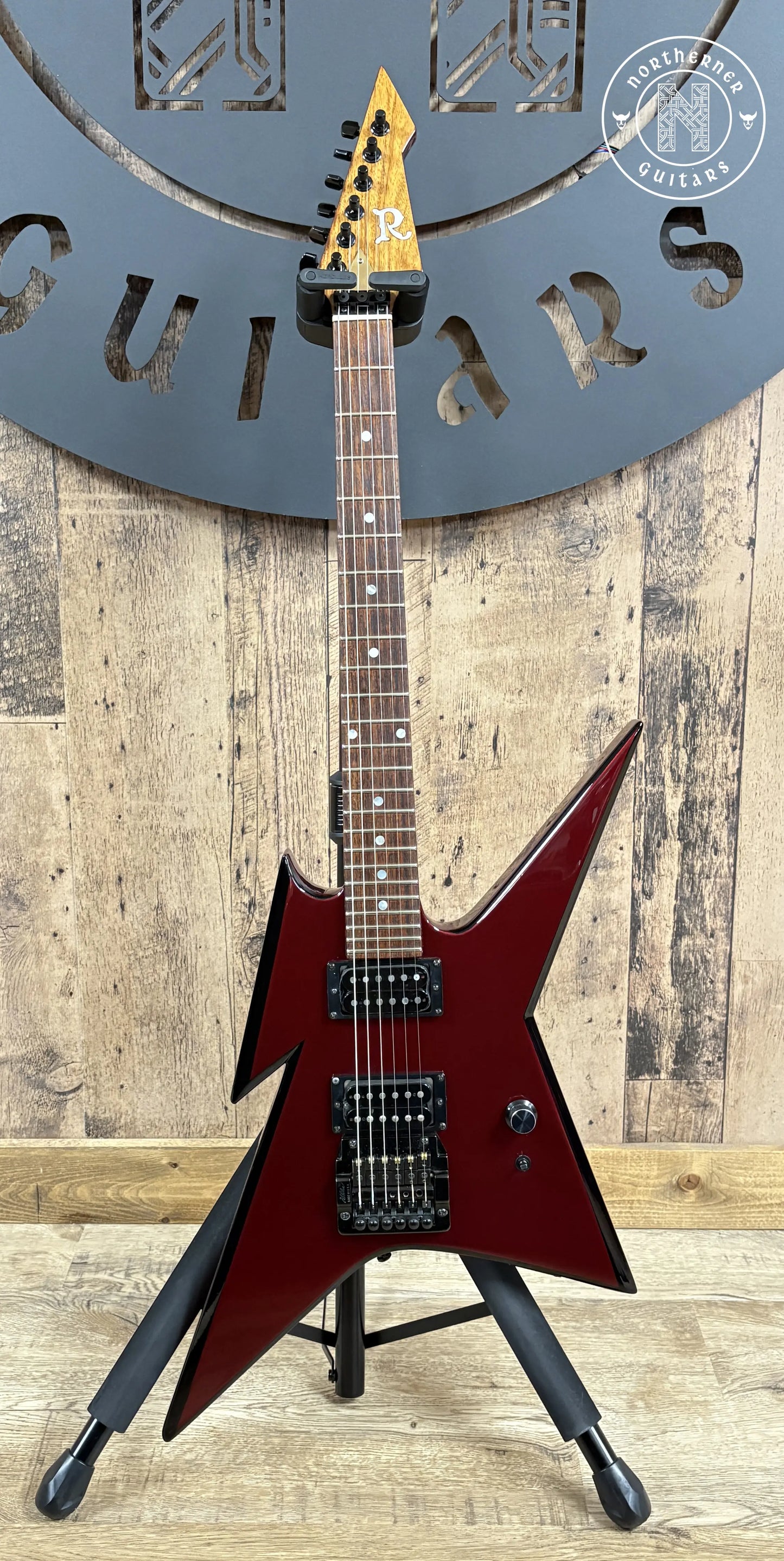 USED BC Rich USA Custom Shop Ironbird 1984 Deep Candy Apple Red Metallic with Black Bevels - Northerner Guitars