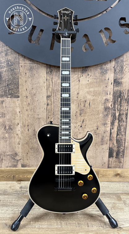 NEW Knaggs Kenai Black w/ Natural Flame Maple Binding & Pickguard