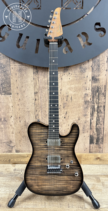 USED Suhr Modern T 2020 Flame Maple Trans Charcoal Burst