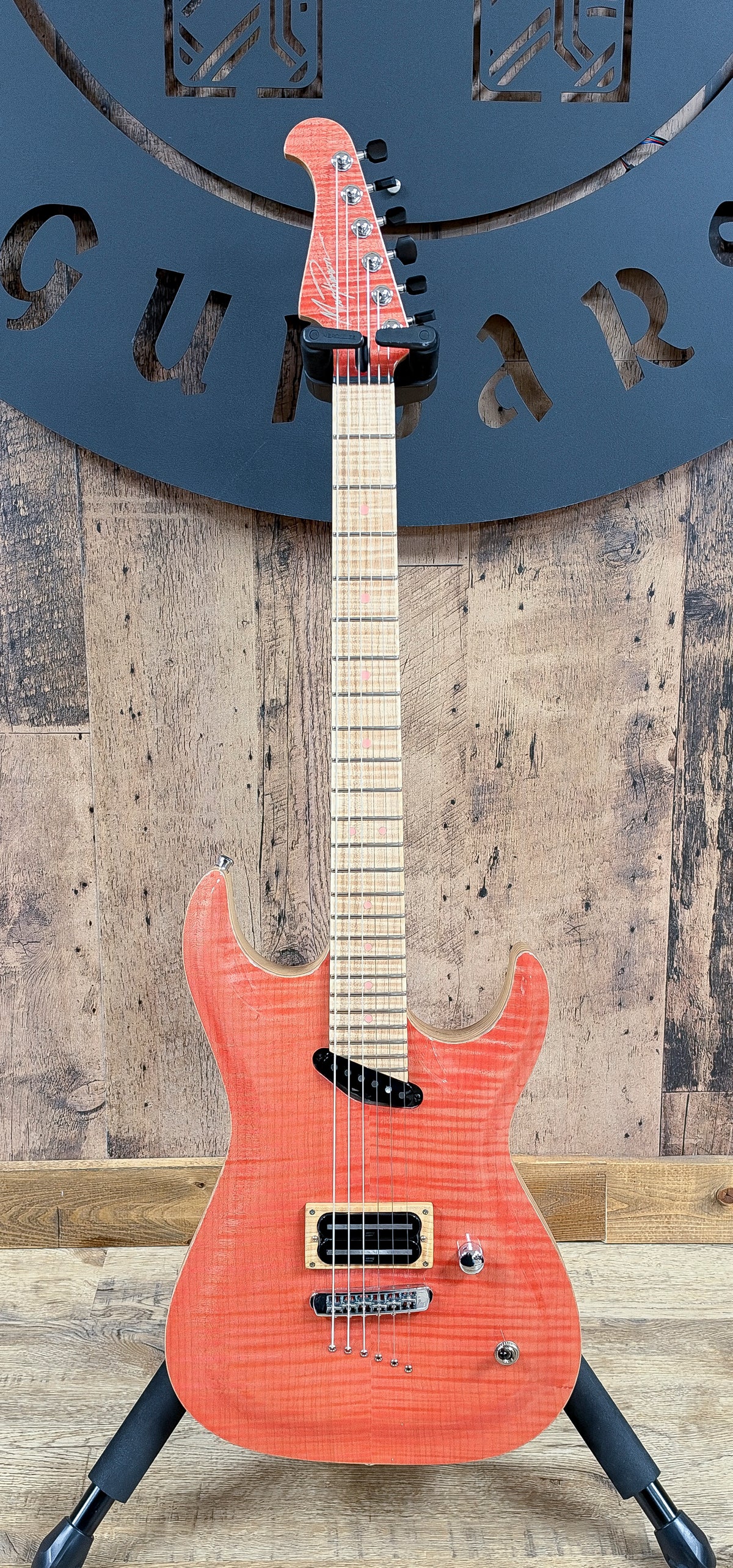 USED MacPherson Guitars Rogue Custom Shop Pink Flame Maple Carved Top