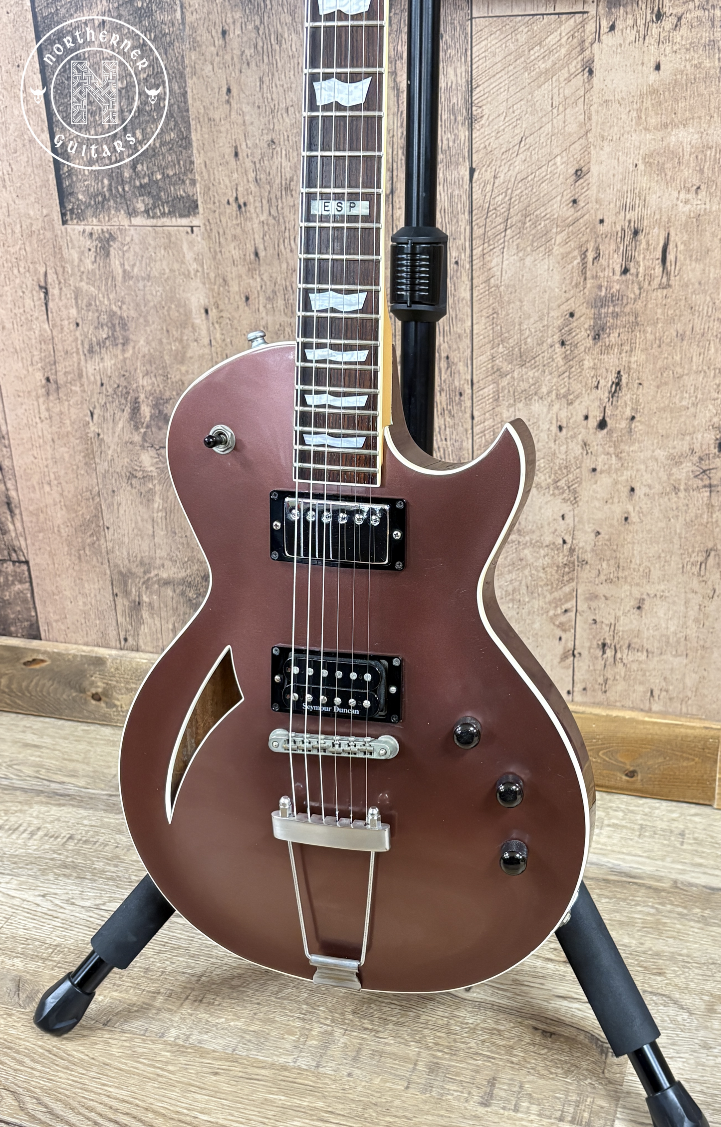 USED ESP Eclipse Semi-Hollow 1995 Metallic Rose Gold