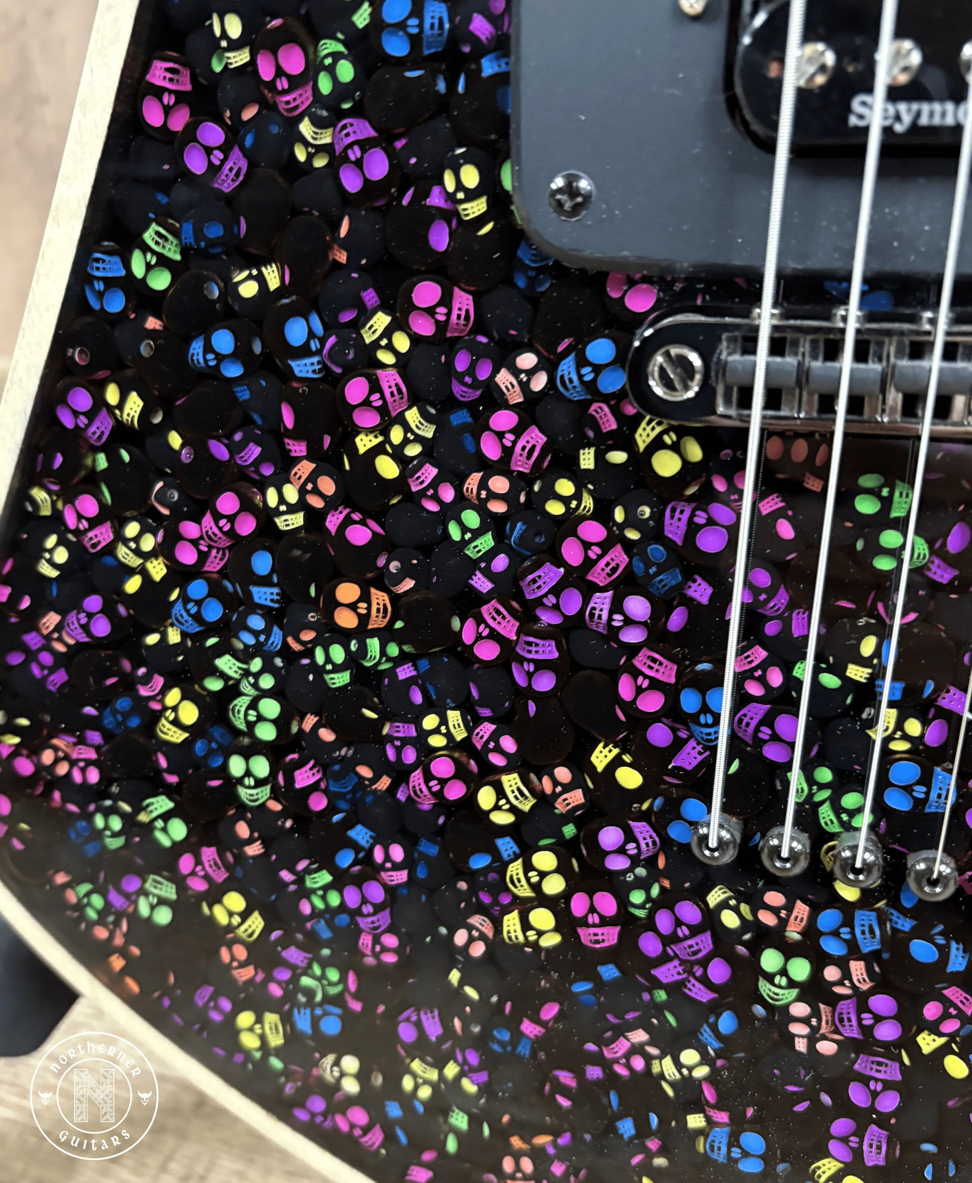 NEW Cream Guitars Revolver Standard "Milk" Series 2025 Neon Skulls - Northerner Guitars