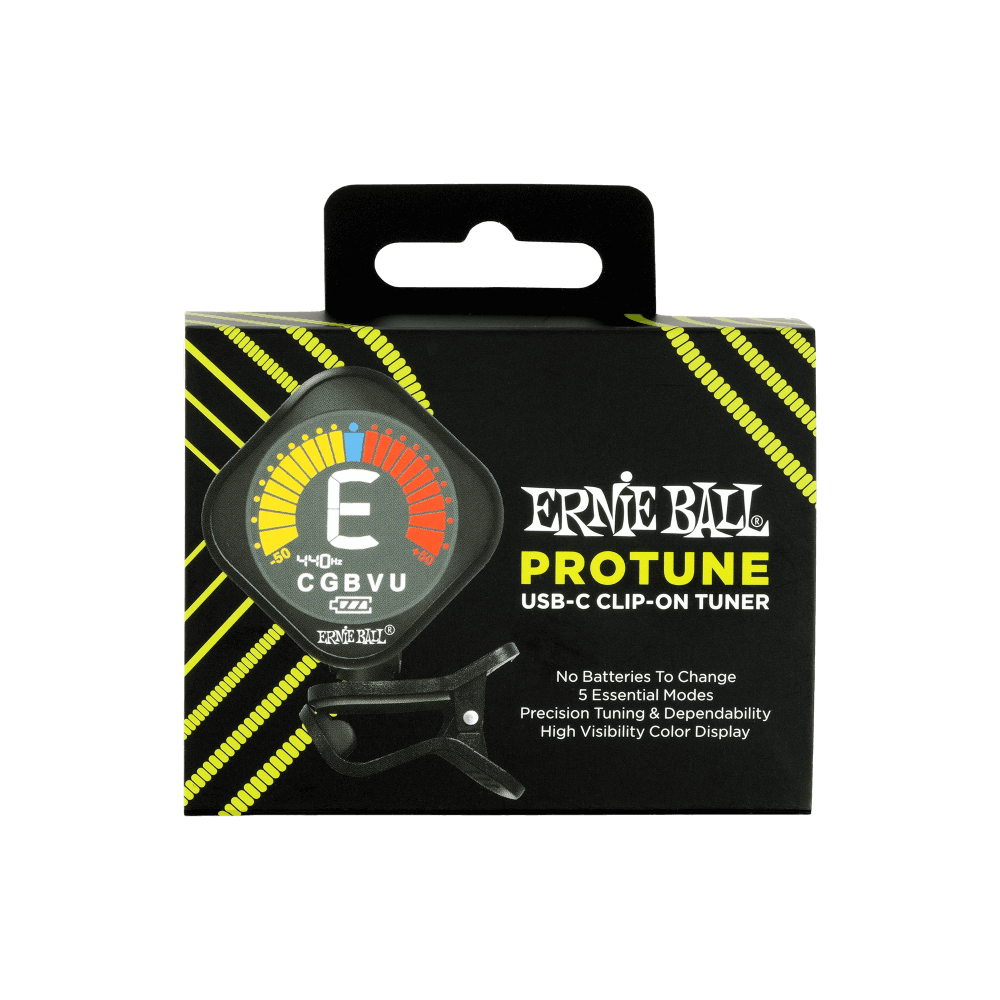 Ernie Ball ProTune USB-C Rechargeable Clip-on Tuner