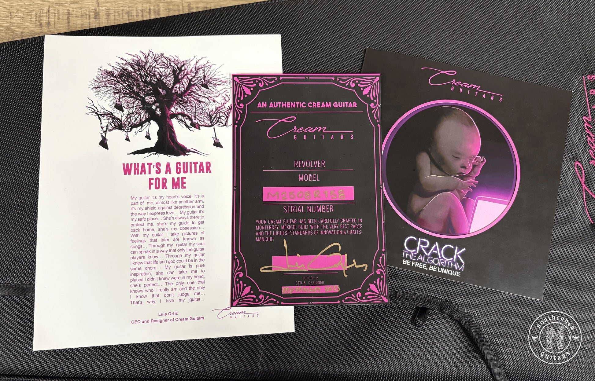 NEW Cream Guitars Revolver Deluxe "Milk" Series 2025 Natural Flowers - Northerner Guitars