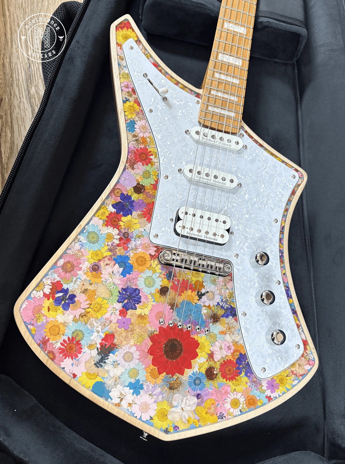 NEW Cream Guitars Revolver Deluxe "Milk" Series 2025 Natural Flowers - Northerner Guitars