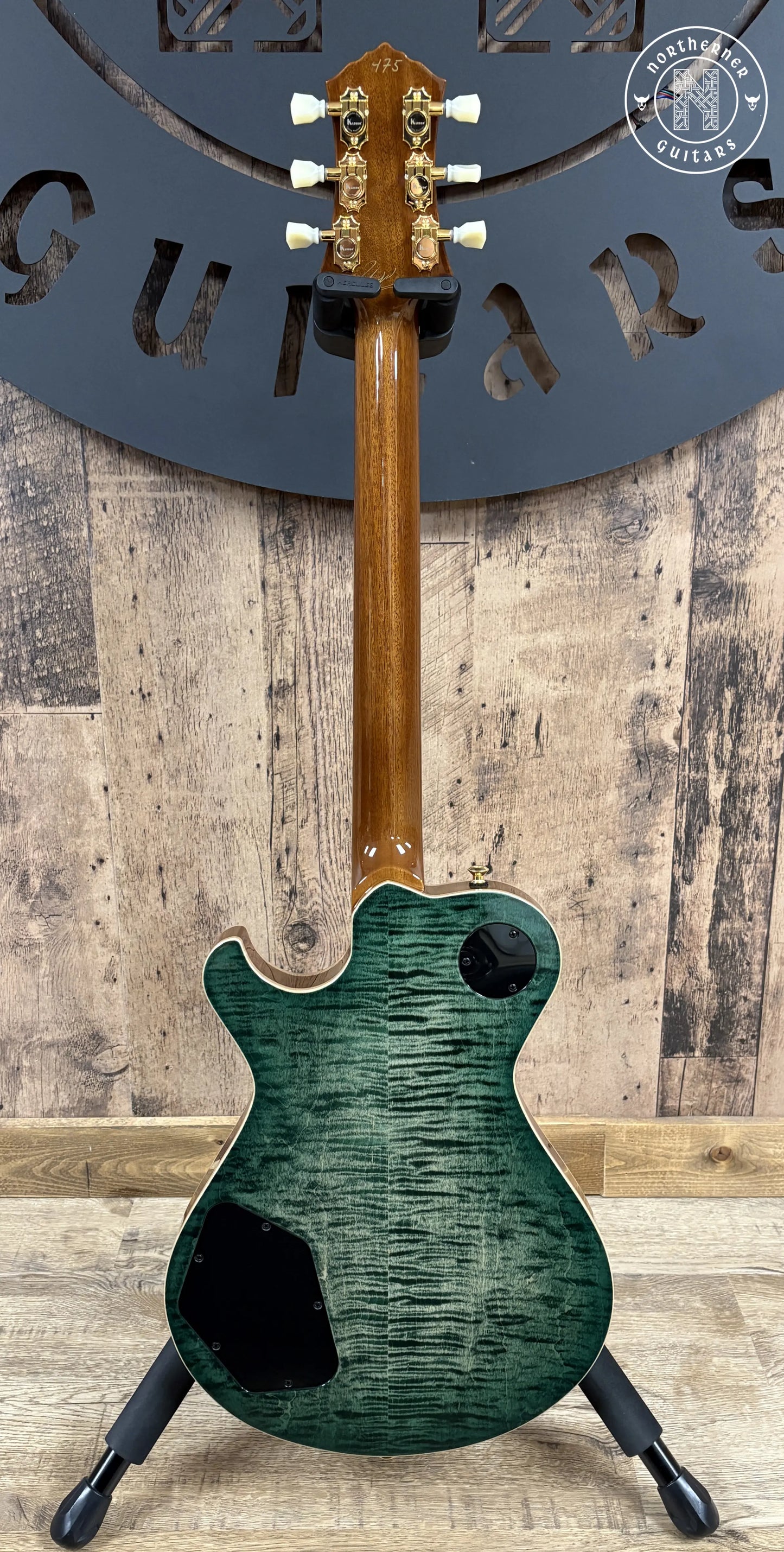 NEW Knaggs SSC T1 Steve Stevens Signature 2025 Jade Burst w/ Matching Flame Maple Back Northerner Guitars