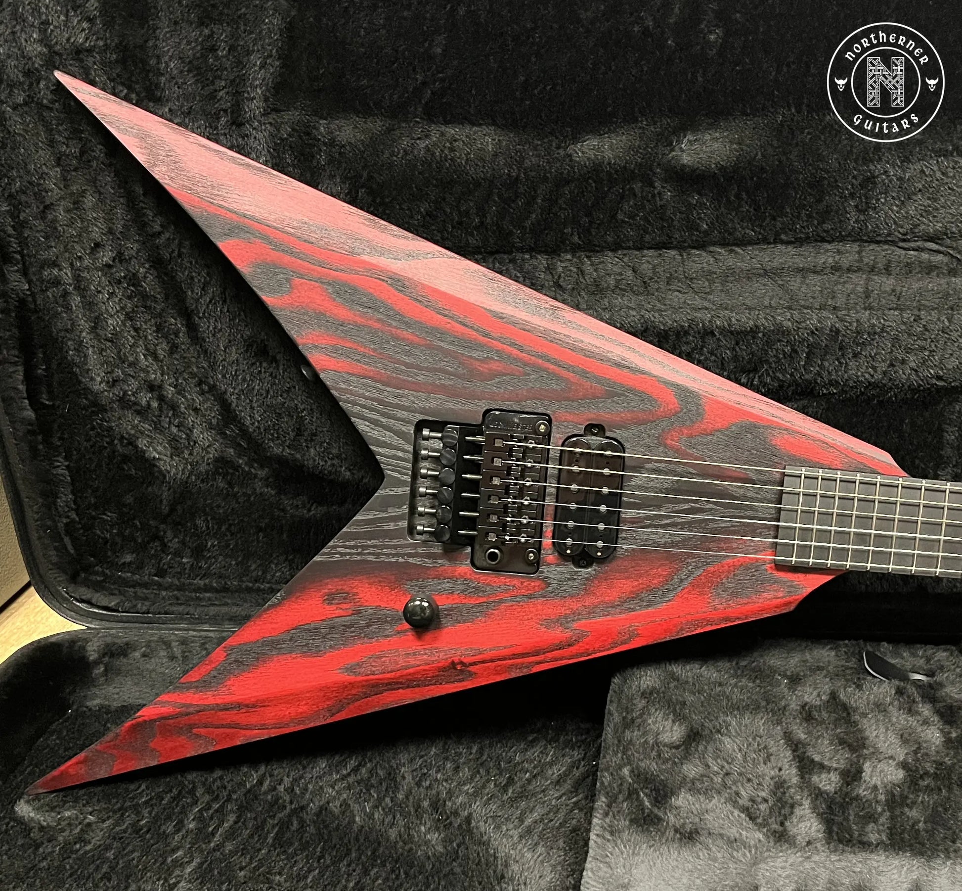 NEW Hapas Vyrn 625 2024 Scarred Ash Black / Red - Northerner Guitars