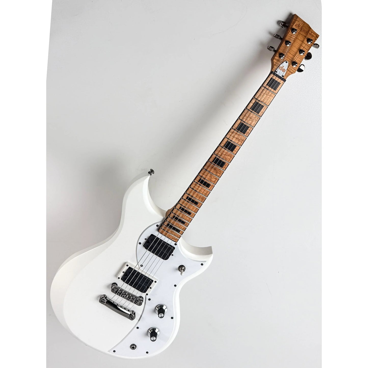 NEW Dunable DE Cyclops Matte Pearl White w/ Roasted Flame Maple Neck