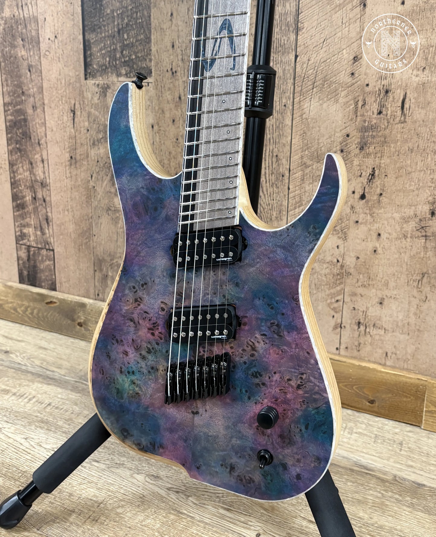 NEW Skervesen Raptor 7FF 2025 Poplar Burl "Nebula" - Northerner Guitars