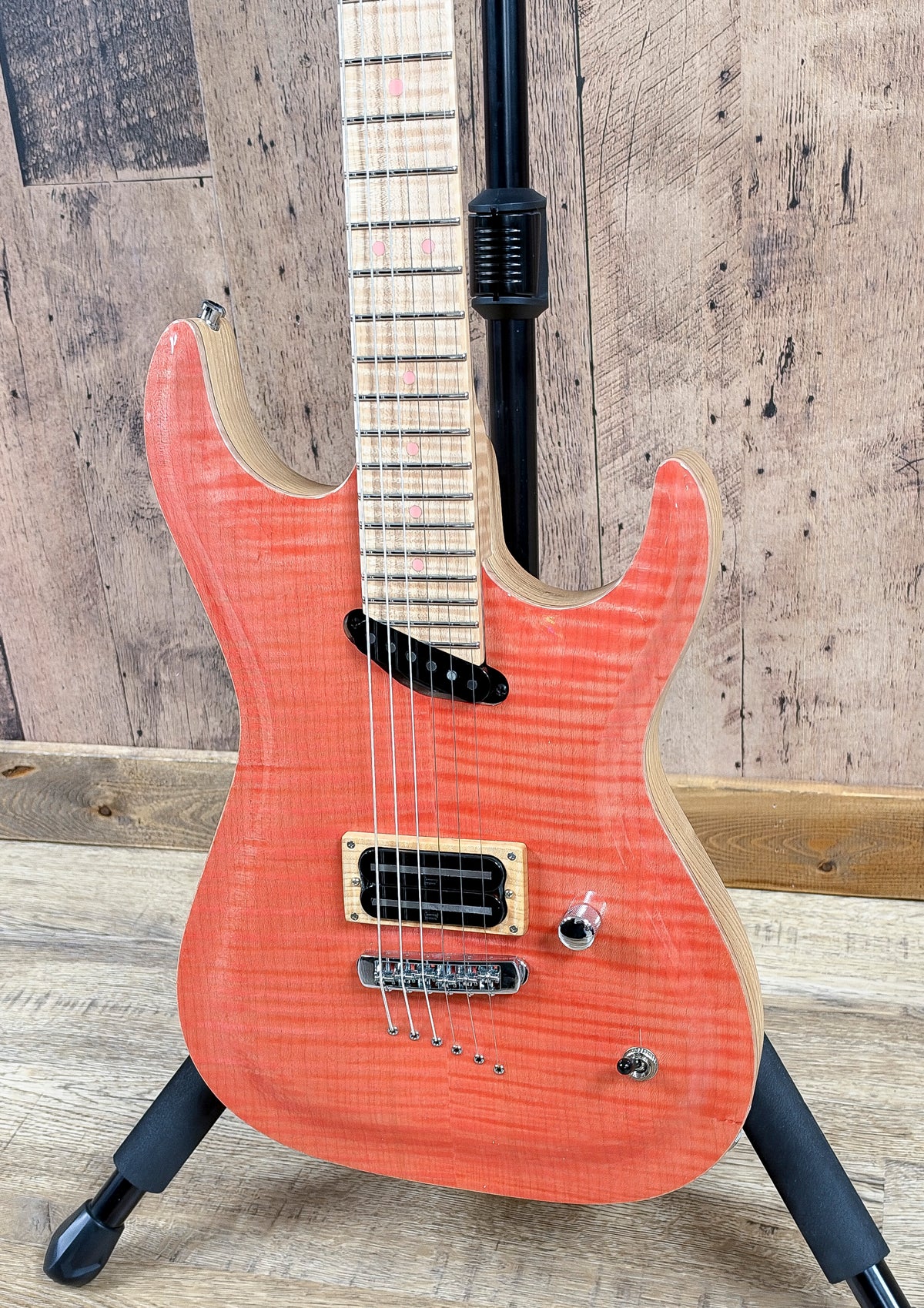 USED MacPherson Guitars Rogue Custom Shop Pink Flame Maple Carved Top