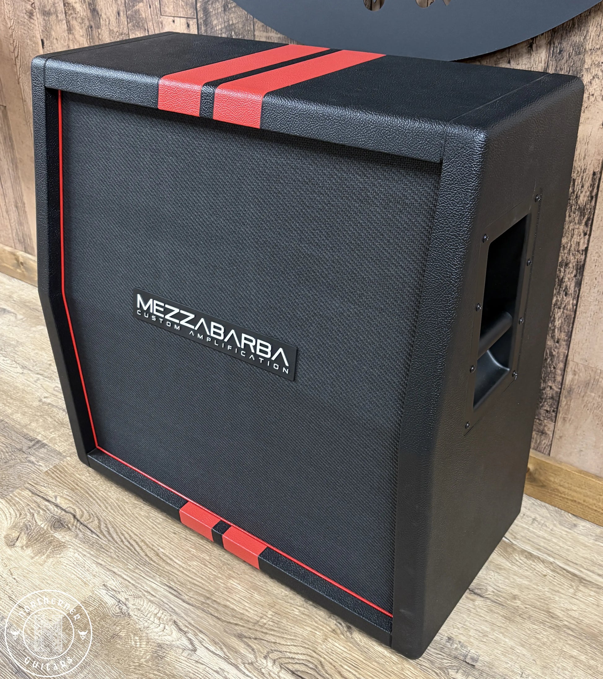 NEW Mezzabarba MZero 4x12 Cab 2025 Custom Black w/ Red Racing Stripes Tolex - Northerner Guitars