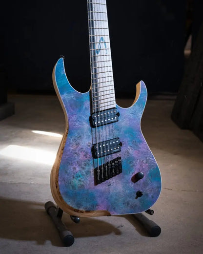 NEW Skervesen Raptor 7FF 2025 Poplar Burl "Nebula" - Northerner Guitars