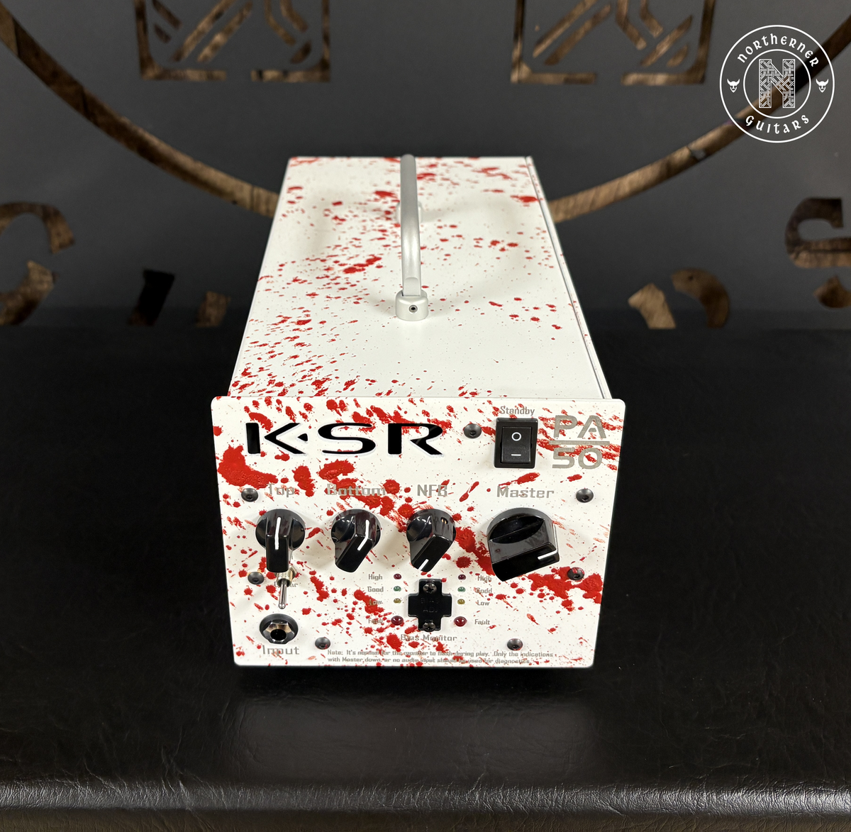 USED KSR Amplification PA50 Compact Power Amp 6L6 2025 White Blood Splatter