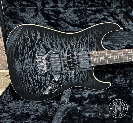 USED Tom Anderson Drop Top Quilt Maple 2016 Transparent Black Burst