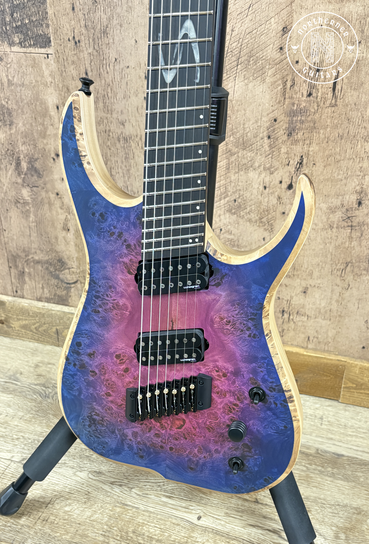 NEW Skervesen Raptor 7FF Set-Neck Purple Burst