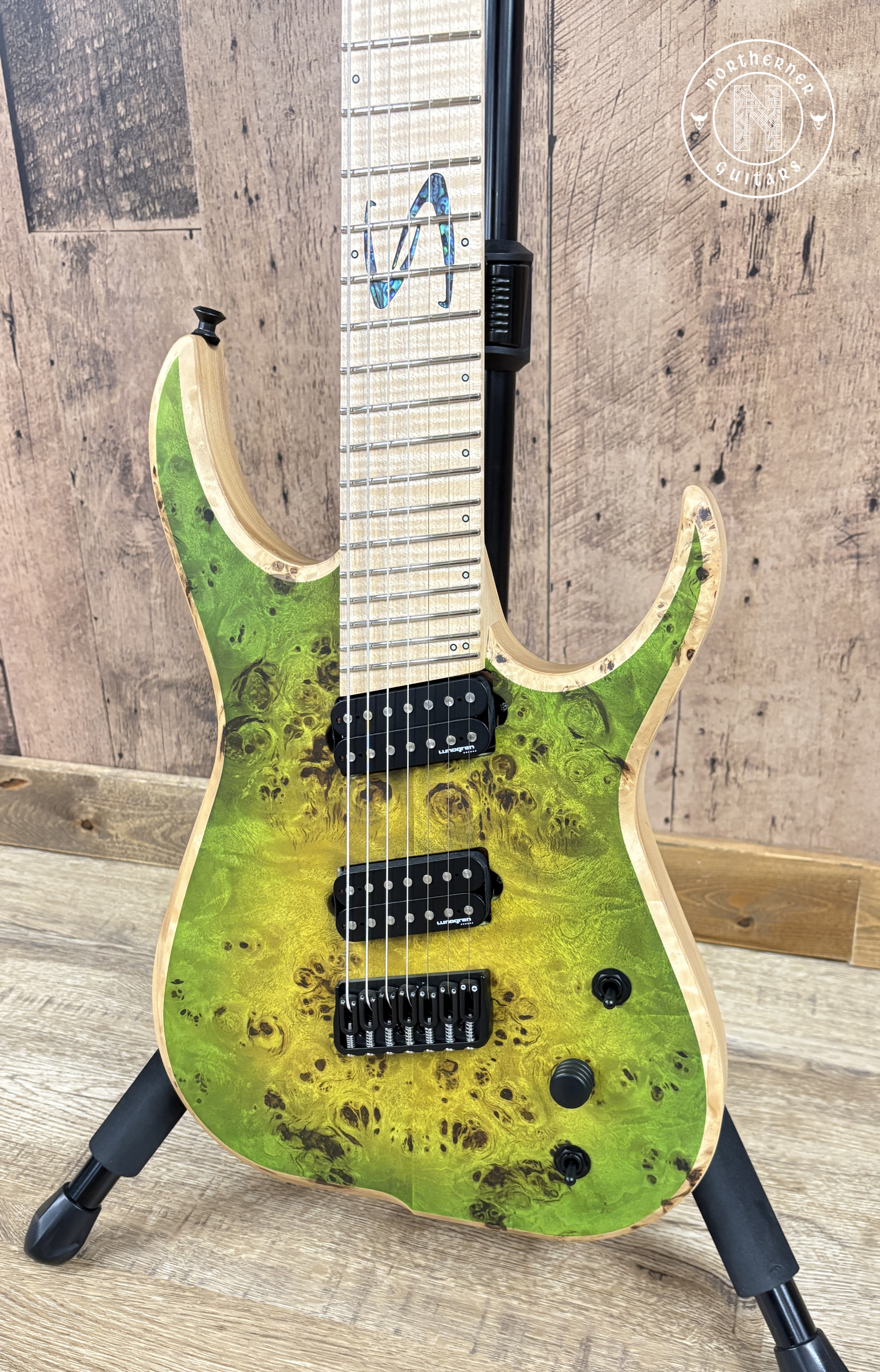 ギター Skervesen Raptor 7 NEW Skervesen Raptor 7FF 2026 Green Burst – Northerner Guitars