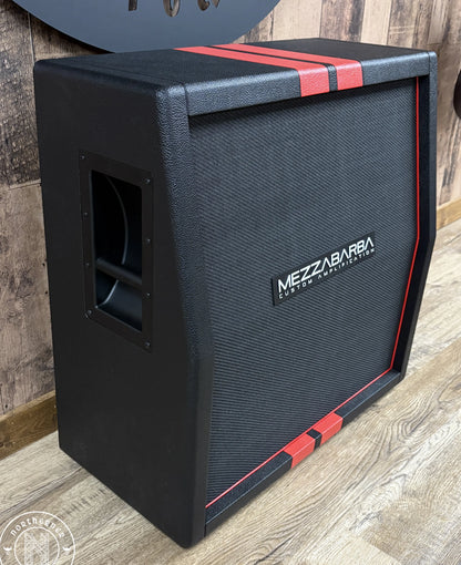 NEW Mezzabarba MZero 4x12 Cab 2025 Custom Black w/ Red Racing Stripes Tolex - Northerner Guitars