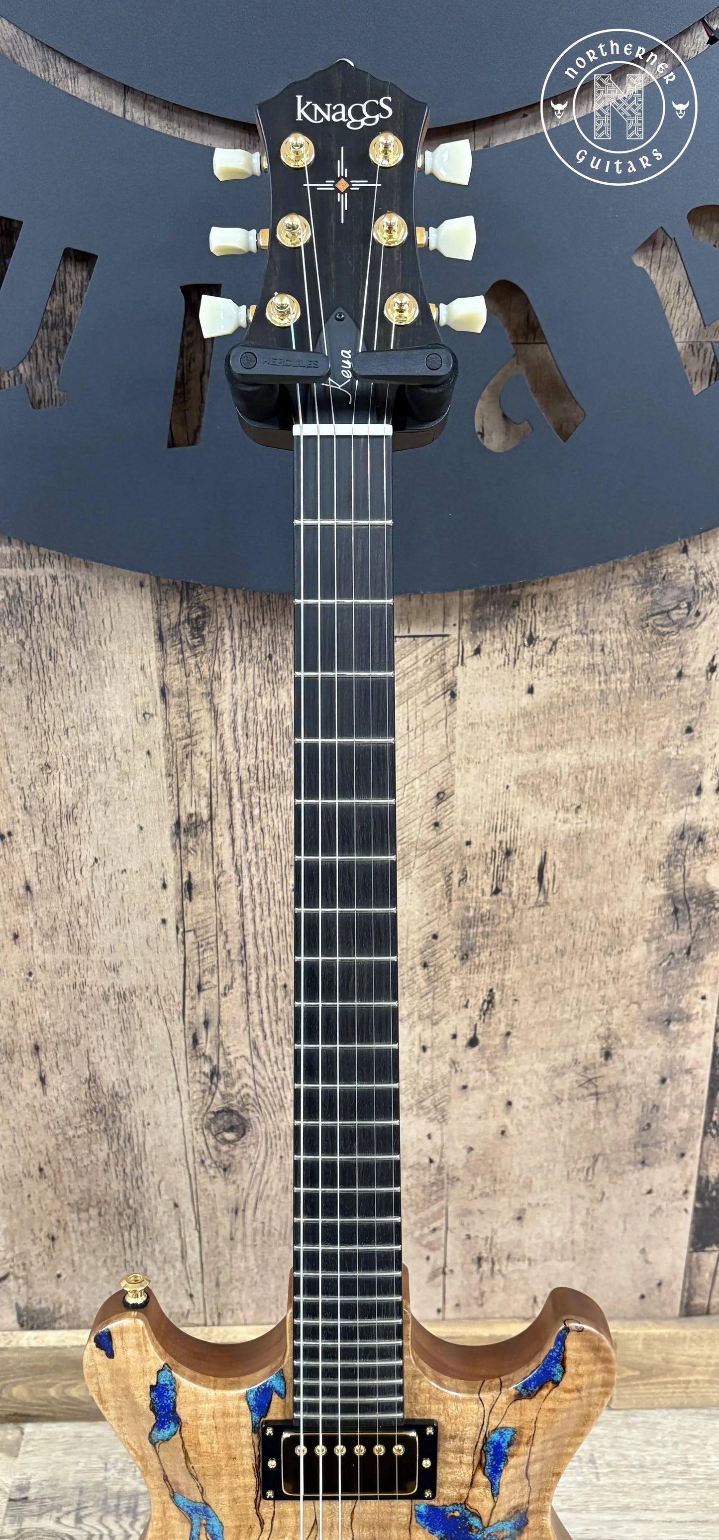 USED Knaggs Keya 2025 Flamed Spalt Maple w/ Inlaid Turquoise and Lapis Stone - Northerner Guitars